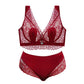 Women Sexy Ultra Thin Bra Set - See Through Lingerie Lace Underwear Set (TSB4)(F27)