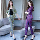 Famous New women's Wear Professional Suit - Printed Small Suit Trousers - Two Piece Fashion Suit (TB5)