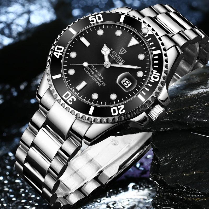 Fashion Brand Green Water Ghost Men Stailness steel Automatic Mechanical/Quartz Watch (2U84)