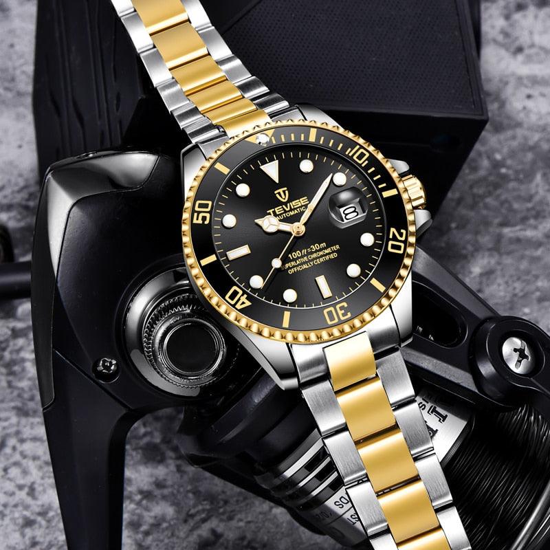 Fashion Brand Green Water Ghost Men Stailness steel Automatic Mechanical/Quartz Watch (2U84)