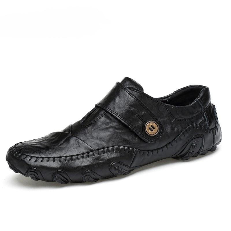 Fashion British Style Men Casual Shoes - Loafers Genuine Leather Outdoor Shoes (D12)(MSC2)