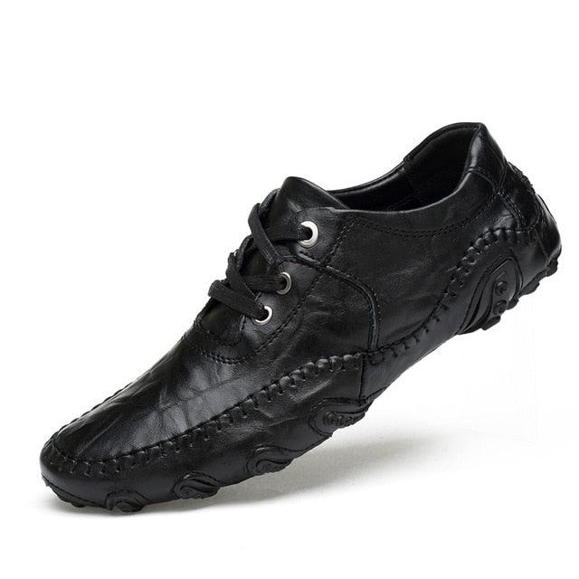 Fashion British Style Men Casual Shoes - Loafers Genuine Leather Outdoor Shoes (D12)(MSC2)