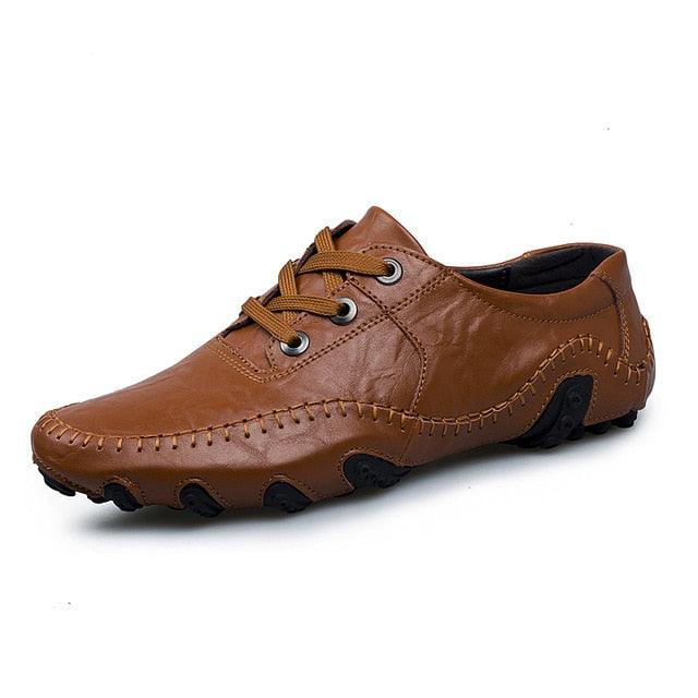 Fashion British Style Men Casual Shoes - Loafers Genuine Leather Outdoor Shoes (D12)(MSC2)