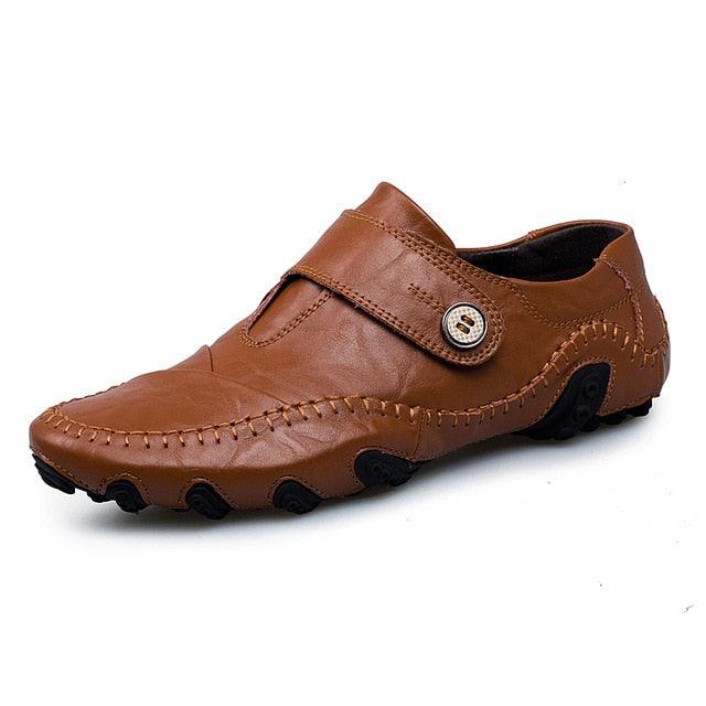 Fashion British Style Men Casual Shoes - Loafers Genuine Leather Outdoor Shoes (D12)(MSC2)