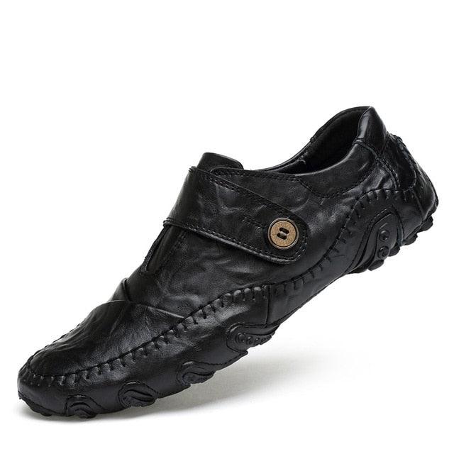 Fashion British Style Men Casual Shoes - Loafers Genuine Leather Outdoor Shoes (D12)(MSC2)