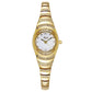 Fashion Gorgeous Business Women Watch - Stainless Steel Luxury Golden Crystal Watch (D82)(9WH3)