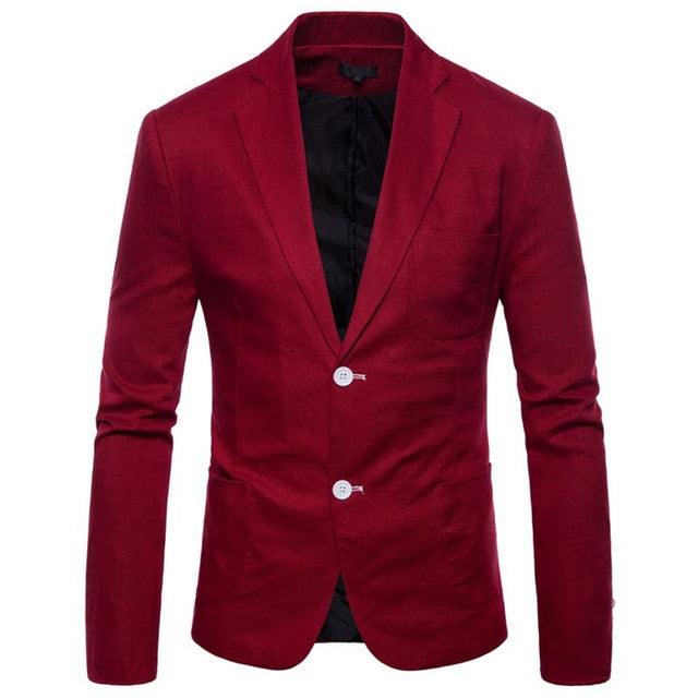 Fashion Cotton Men's Comfort Blazer - New Slim Fit Suits Blazers (2U10)