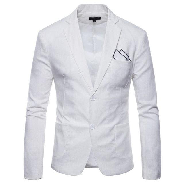 Fashion Cotton Men's Comfort Blazer - New Slim Fit Suits Blazers (2U10)