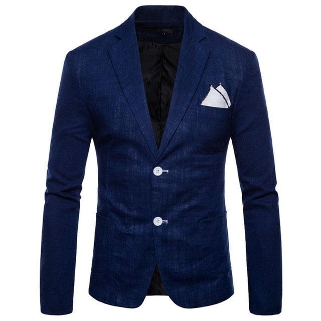 Fashion Cotton Men's Comfort Blazer - New Slim Fit Suits Blazers (2U10)
