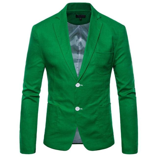 Fashion Cotton Men's Comfort Blazer - New Slim Fit Suits Blazers (2U10)