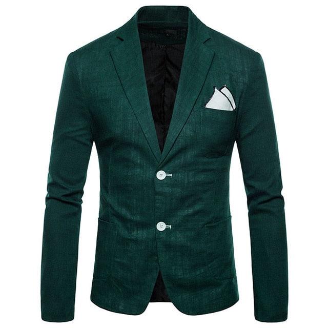 Fashion Cotton Men's Comfort Blazer - New Slim Fit Suits Blazers (2U10)