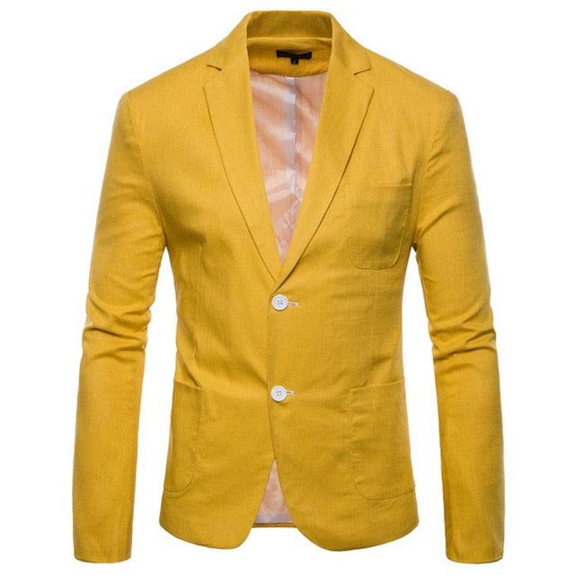 Fashion Cotton Men's Comfort Blazer - New Slim Fit Suits Blazers (2U10)