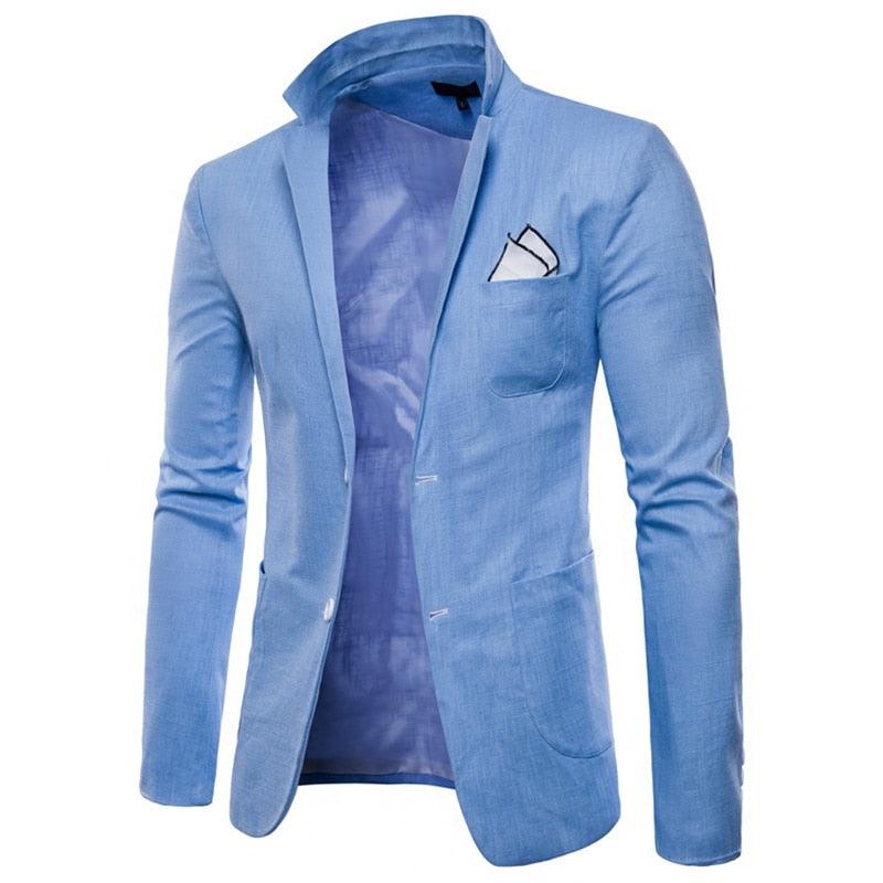 Fashion Cotton Men's Comfort Blazer - New Slim Fit Suits Blazers (2U10)
