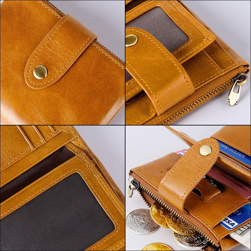 Fashion Designer Genuine Leather Wallet - Men Purse Top Quality Cowhide Coin Wallets (MA5)(F17)