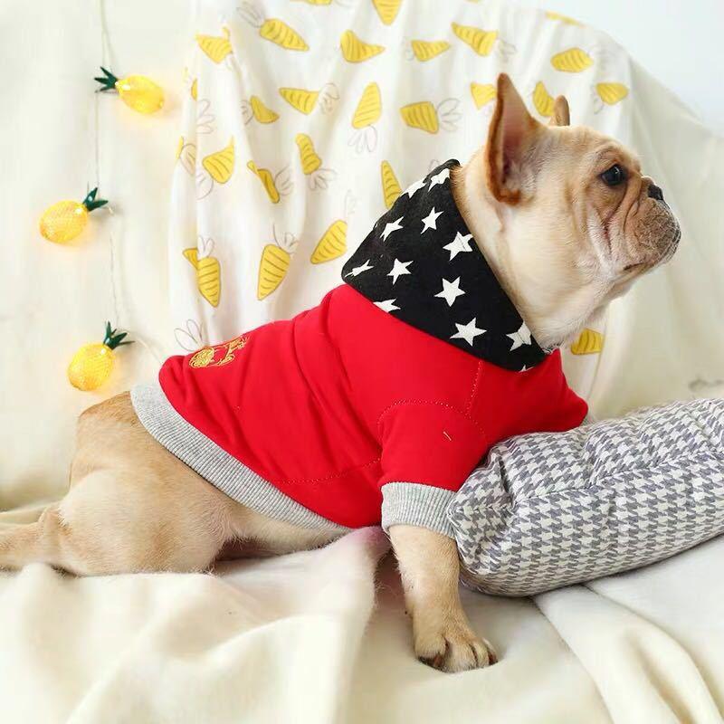 Fashion Dog Hoodie Winter Pet - Dog Clothes -Jacket Cotton French Bulldog Clothing - Pets Sweater (W2)(W4)(F69)