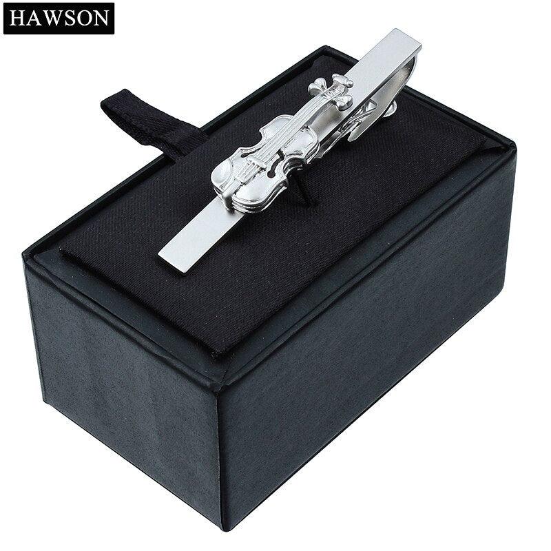 Fashion Guitar Tie Clip - Men Jewelry Novelty Matte Tie Bar (1U17)