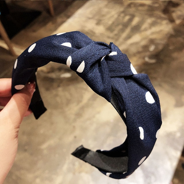 Fashion Head Hoop - Top Knot Hairband - Turban Elastic Stripe Hair Bezel Headband (1U88)