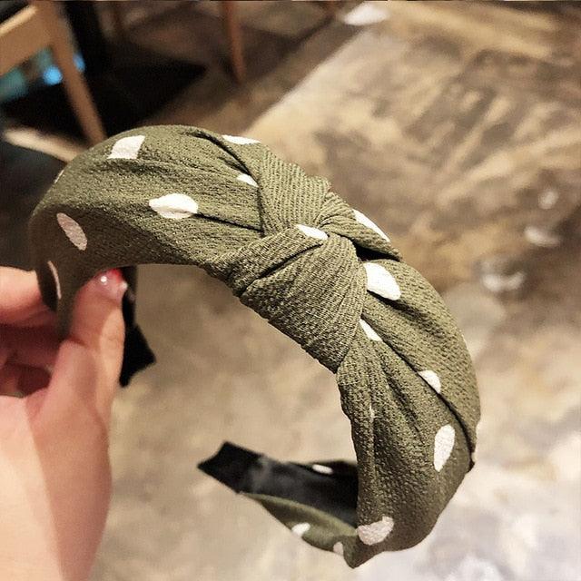 Fashion Head Hoop - Top Knot Hairband - Turban Elastic Stripe Hair Bezel Headband (1U88)