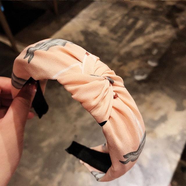Fashion Head Hoop - Top Knot Hairband - Turban Elastic Stripe Hair Bezel Headband (1U88)