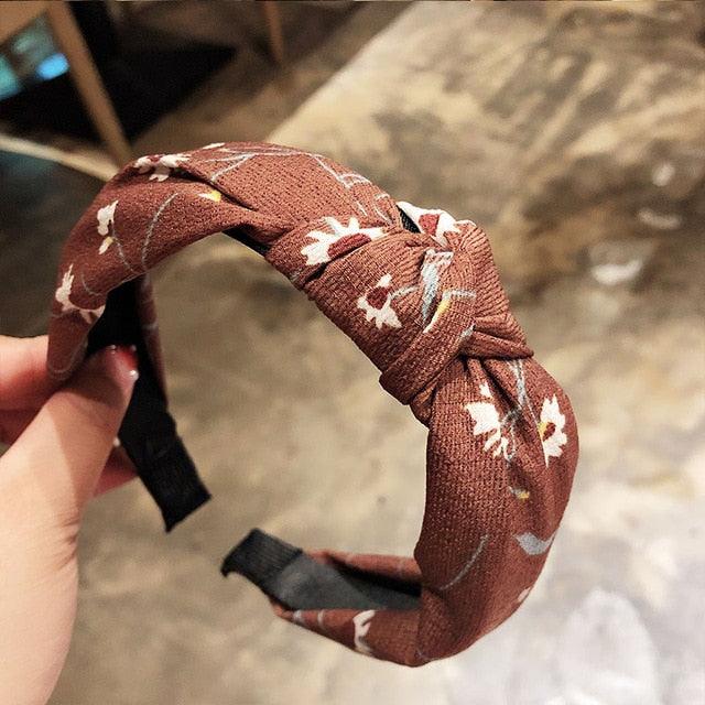 Fashion Head Hoop - Top Knot Hairband - Turban Elastic Stripe Hair Bezel Headband (1U88)