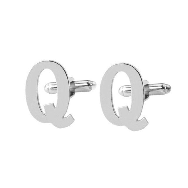 Fashion Men Alphabet Cufflink Male Formal Business Shirt Initial Letter Cuff Link (2U17)