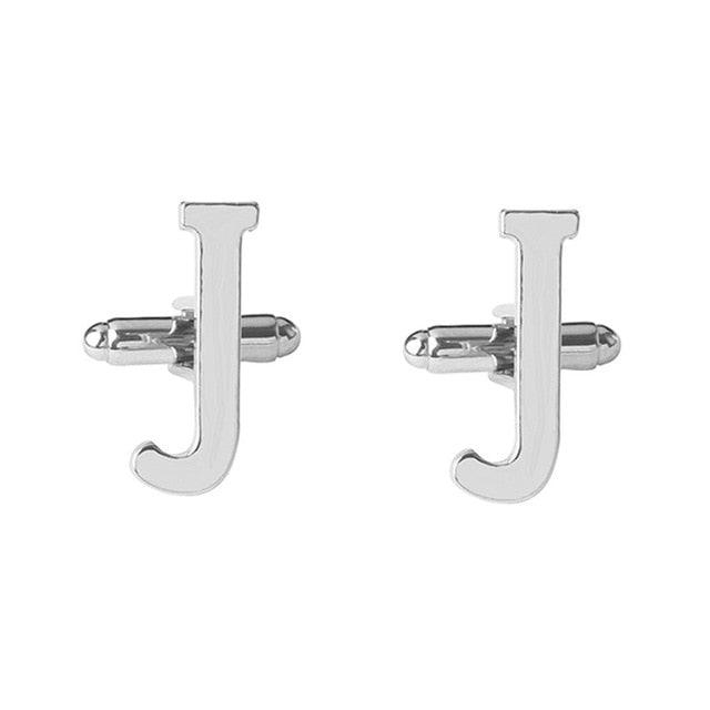 Fashion Men Alphabet Cufflink Male Formal Business Shirt Initial Letter Cuff Link (2U17)
