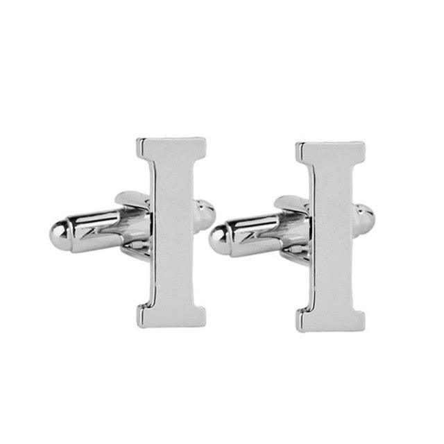 Fashion Men Alphabet Cufflink Male Formal Business Shirt Initial Letter Cuff Link (2U17)