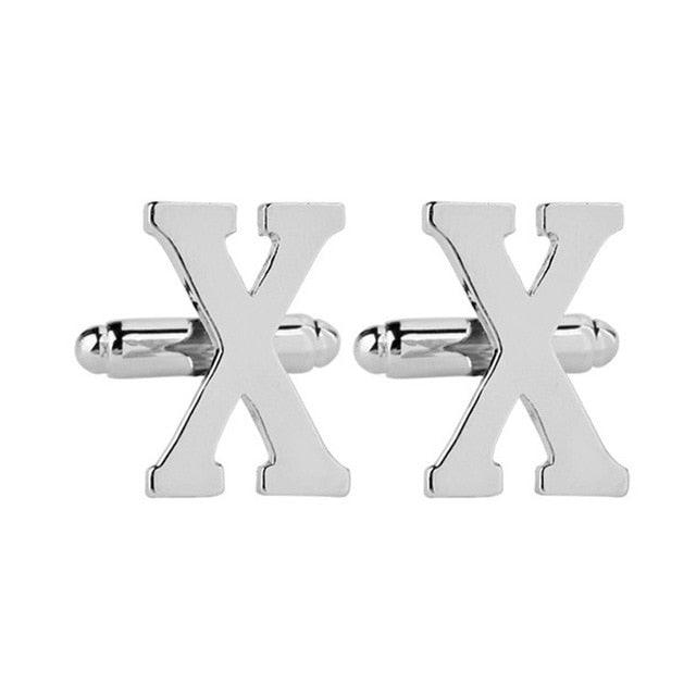 Fashion Men Alphabet Cufflink Male Formal Business Shirt Initial Letter Cuff Link (2U17)