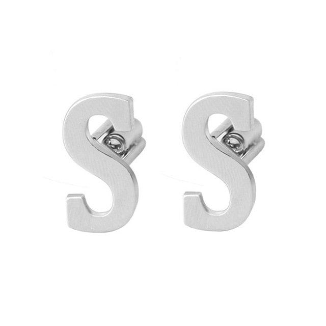 Fashion Men Alphabet Cufflink Male Formal Business Shirt Initial Letter Cuff Link (2U17)
