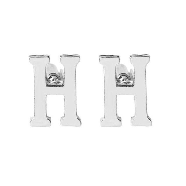 Fashion Men Alphabet Cufflink Male Formal Business Shirt Initial Letter Cuff Link (2U17)