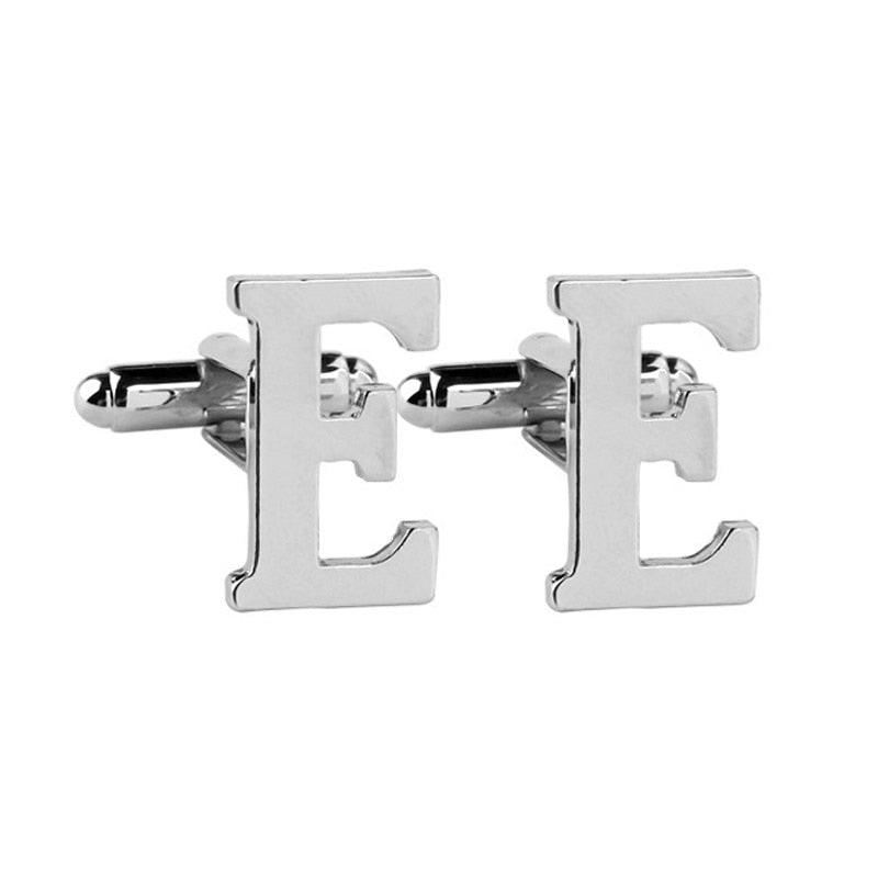 Fashion Men Alphabet Cufflink Male Formal Business Shirt Initial Letter Cuff Link (2U17)