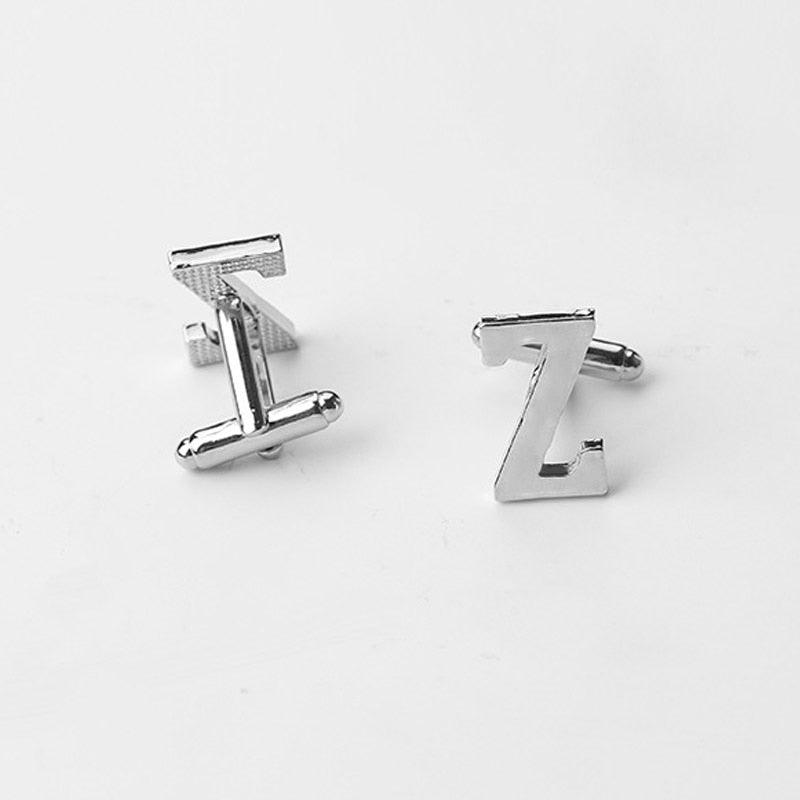 Fashion Men Alphabet Cufflink Male Formal Business Shirt Initial Letter Cuff Link (2U17)