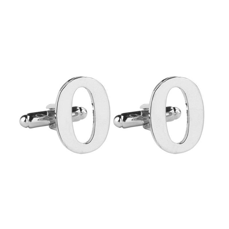 Fashion Men Alphabet Cufflink Male Formal Business Shirt Initial Letter Cuff Link (2U17)