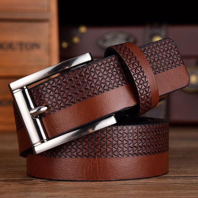 Fashion Men Leather Belt - Jeans Luxury Designer Belts - Casual Strap Pin Buckle (D17)(MA1)