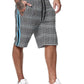 Fashion Men Shorts - Summer Plaid Elastic Waist Fitness Shorts - Jogger Shorts (TG3)