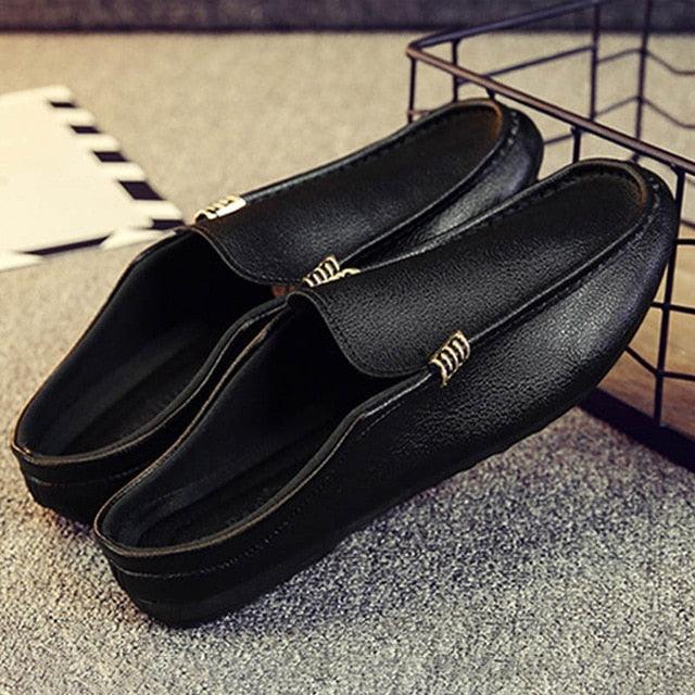 Men's Casual Shoes - Summer Slip on Loafers Half Drag Shoes- Soft Artificial PU Leather Footwear (D12)(MSC2)(MSC4)(MSC1)