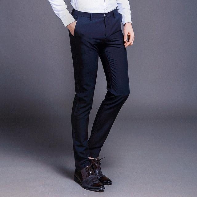 New Fashion High Quality Cotton Men's Suit Pants - Straight Spring Classic Business Casual Trousers (TG1)(F9)(F10)