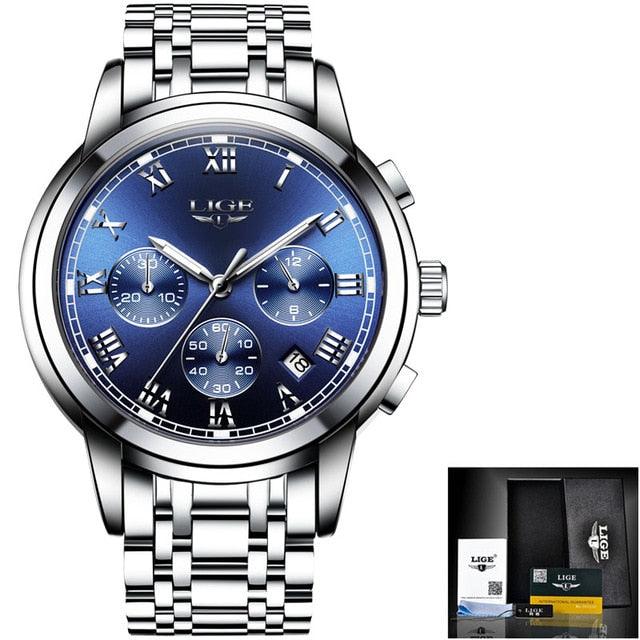 Fashion New Men's Watches - Classic Design Green Dial Business Watch - Waterproof Full Steel Quartz (2MA1)(F84)