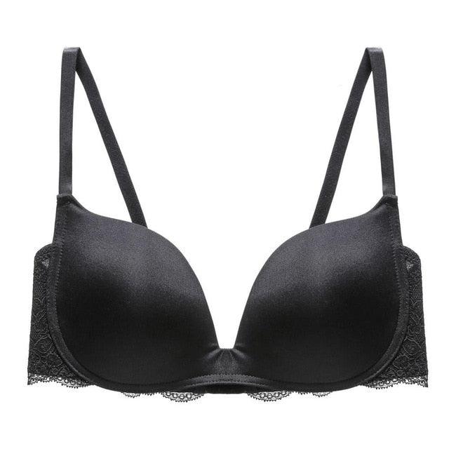 Fashion New Solid Color Smooth Sexy Lace Women Bra - Without Steel Ring Gathered Bra (2U27)