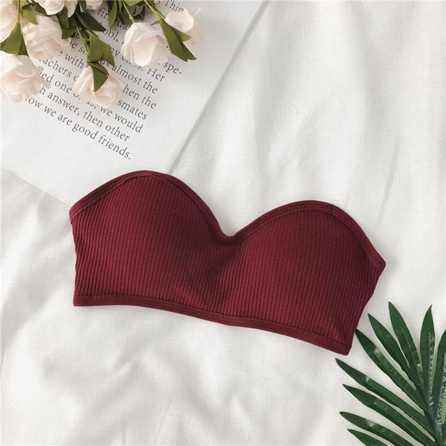 Fashion New Women's Thread Beauty Back Tube Top Bras - Color Invisible Shoulder Strap Tube Top - Comfortable Underwear (1U27)