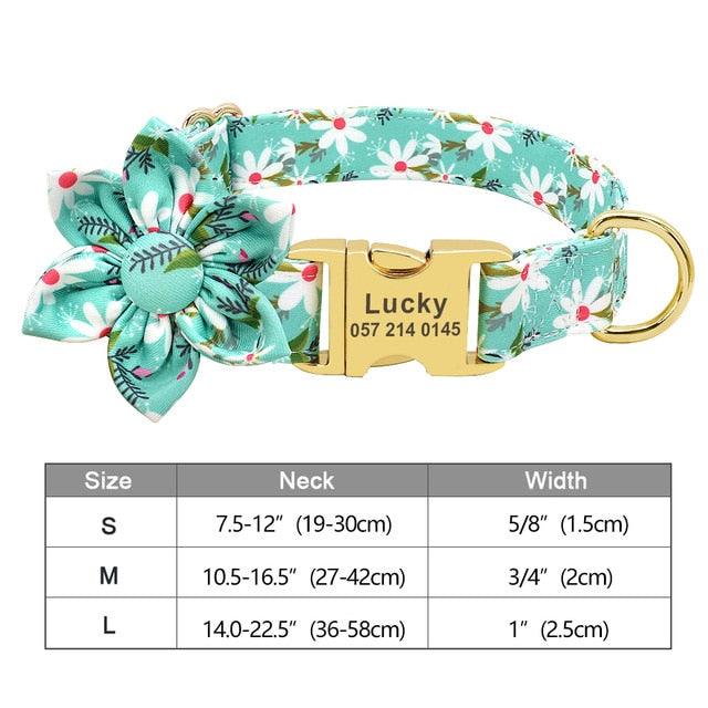 Fashion Printed Dog Collar Personalized Nylon Dog Collar Custom Pet Puppy Cat Collars Engraved ID Tag (1W1)(2W1)(3W1)(F70)