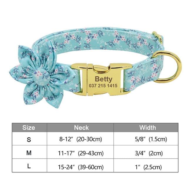 Fashion Printed Dog Collar Personalized Nylon Dog Collar Custom Pet Puppy Cat Collars Engraved ID Tag (1W1)(2W1)(3W1)(F70)