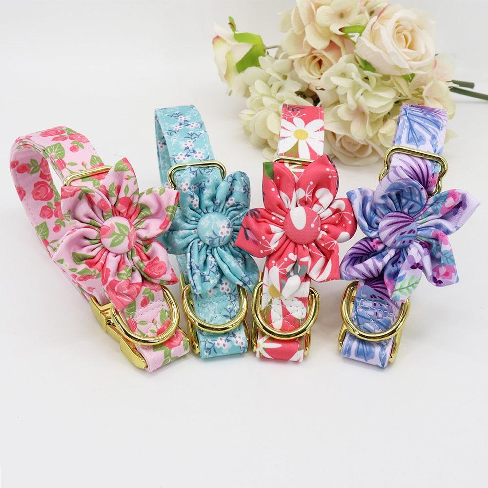 Fashion Printed Dog Collar Personalized Nylon Dog Collar Custom Pet Puppy Cat Collars Engraved ID Tag (1W1)(2W1)(3W1)(F70)