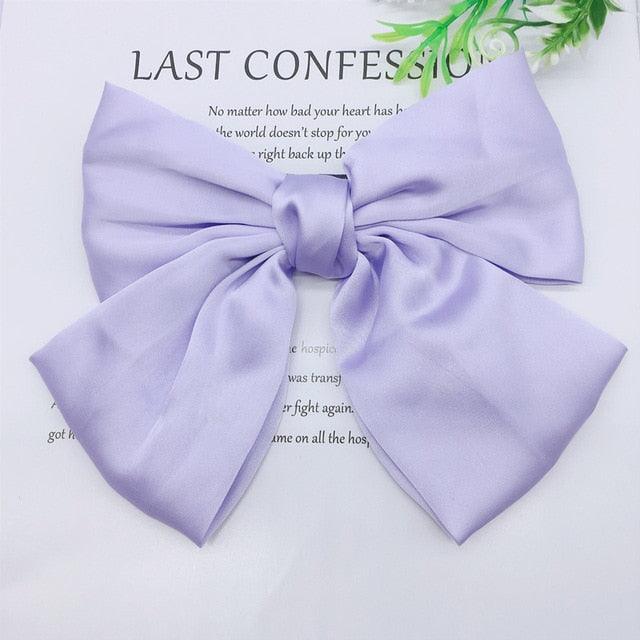 Fashion Ribbon Big Large Bow Hairpin - Women Hair Clip - New Cute Barrette (1U88)