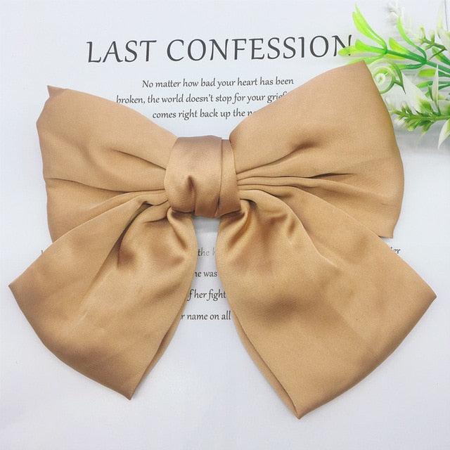 Fashion Ribbon Big Large Bow Hairpin - Women Hair Clip - New Cute Barrette (1U88)