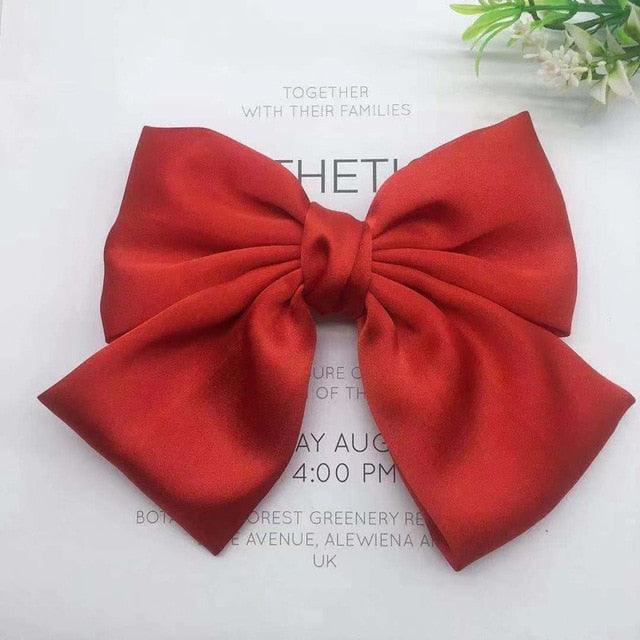 Fashion Ribbon Big Large Bow Hairpin - Women Hair Clip - New Cute Barrette (1U88)