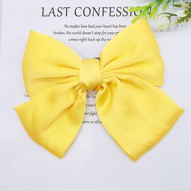 Fashion Ribbon Big Large Bow Hairpin - Women Hair Clip - New Cute Barrette (1U88)