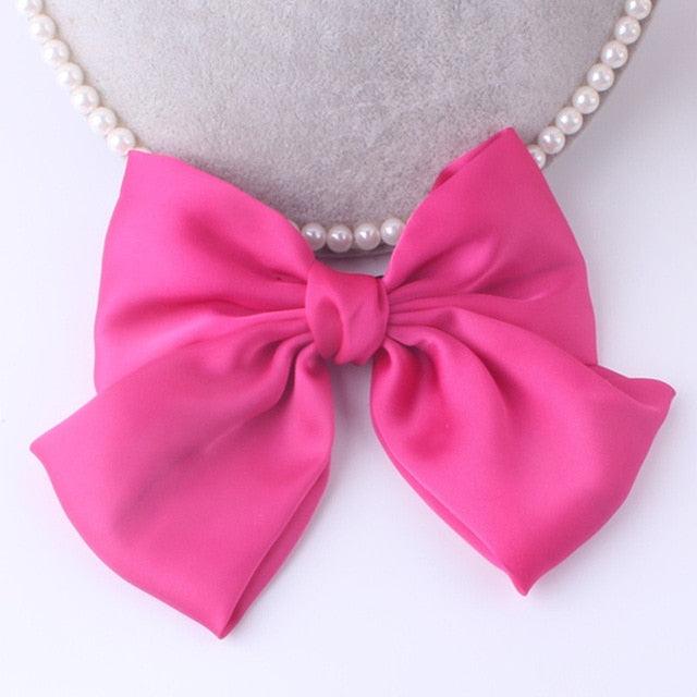 Fashion Ribbon Big Large Bow Hairpin - Women Hair Clip - New Cute Barrette (1U88)