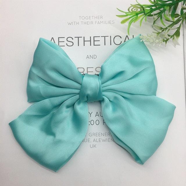 Fashion Ribbon Big Large Bow Hairpin - Women Hair Clip - New Cute Barrette (1U88)