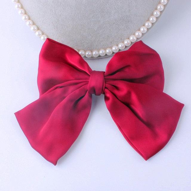 Fashion Ribbon Big Large Bow Hairpin - Women Hair Clip - New Cute Barrette (1U88)